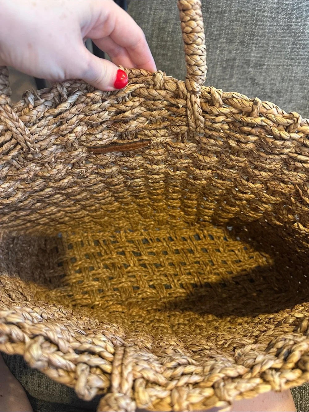 Ralph Lauren Woven Straw Tote in Natural Tan - Picture 5 of 5